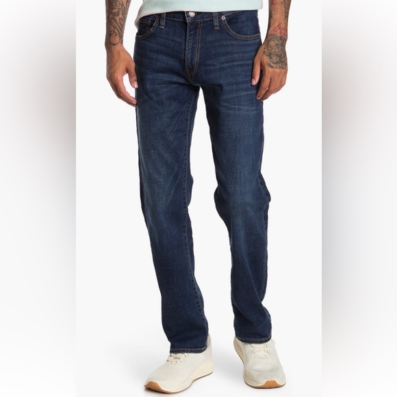 Lucky Brand 221 Original Straight Men's Classic Blue Jeans, Size W32 L32 - Picture 1 of 16